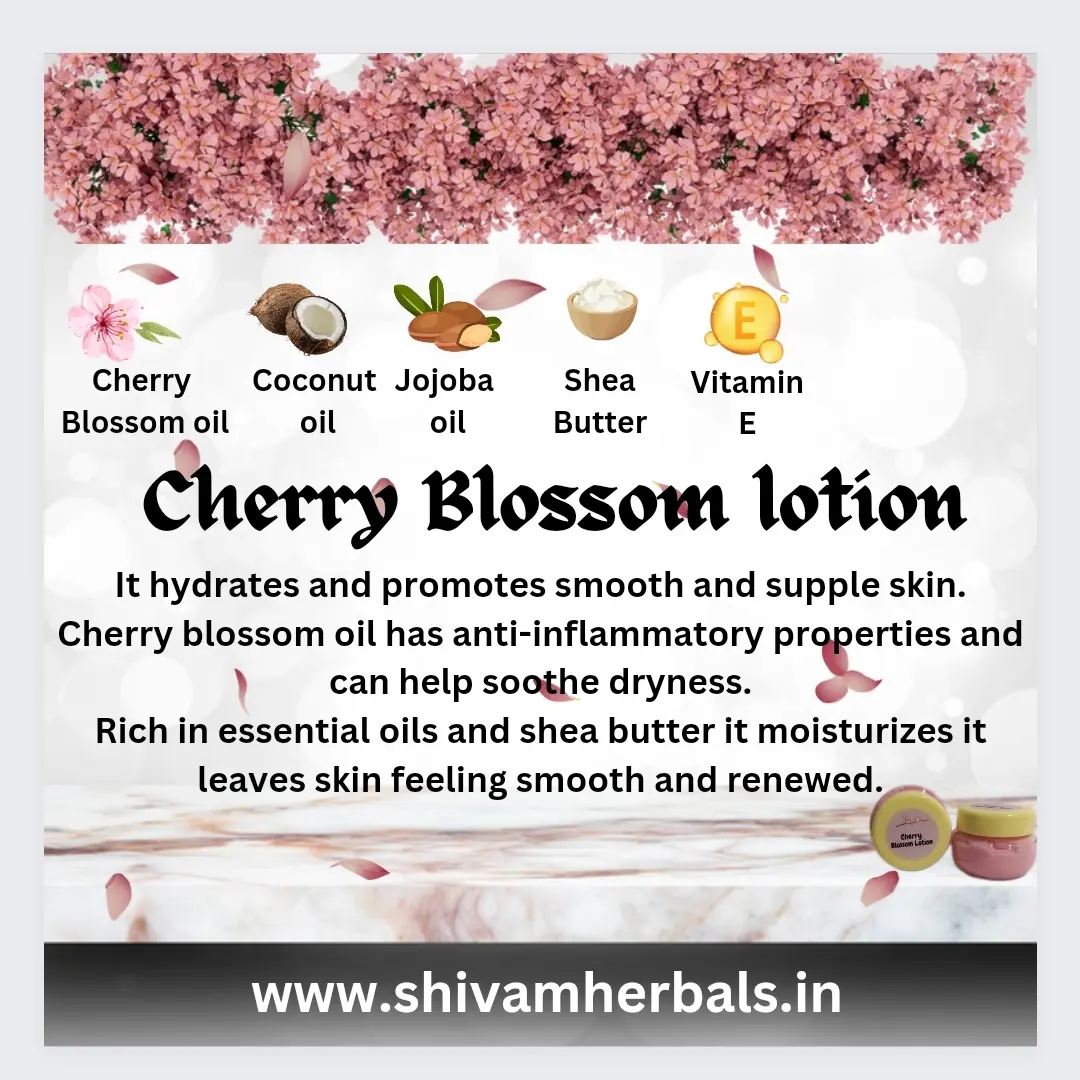 Cherry blossom lotion,homemade lotion ,Organic Lotion
